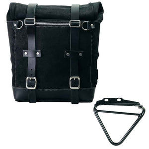 Unit Garage Waxed Suede Scram Pannier + Rack - Left