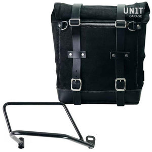 Unit Garage Waxed Suede Scram Pannier + Rack - Right