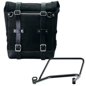 Unit Garage Waxed Suede Scram Pannier + Rack - Left