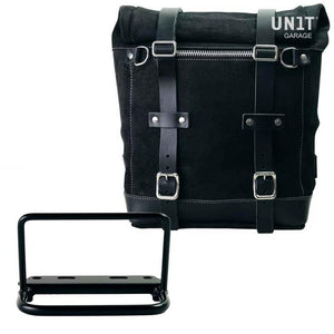 Unit Garage Waxed Suede Scram Pannier + Rack - Right