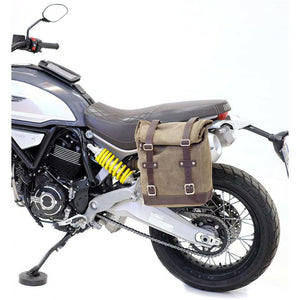 Unit Garage Waxed Suede Scram Pannier + Rack - Left