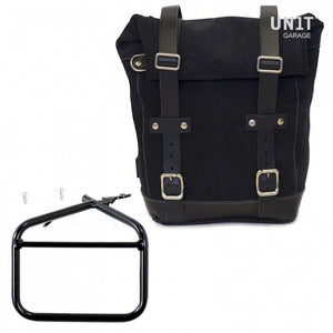 Unit Garage Waxed Suede Pannier + Rack - Left