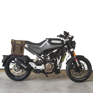 Unit Garage Waxed Suede Scram Pannier + Rack - Right