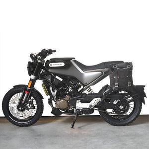 Unit Garage Waxed Suede Scram Pannier + Rack - Left