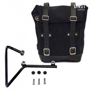 Unit Garage Waxed Suede Pannier + Rack - Left