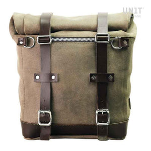 Unit Garage Waxed Suede Scram Pannier + Rack - Right