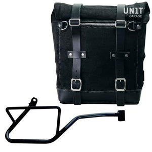 Unit Garage Waxed Suede Scram Pannier + Rack - Right