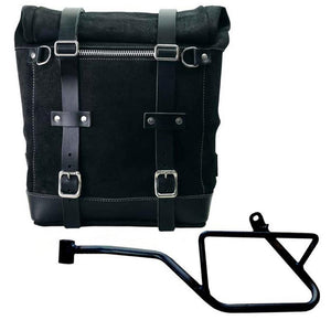 Unit Garage Waxed Suede Scram Pannier + Rack - Left
