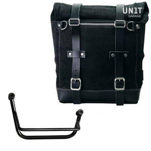 Unit Garage Waxed Suede Scram Pannier + Rack - Right