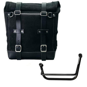 Unit Garage Waxed Suede Scram Pannier + Rack - Left