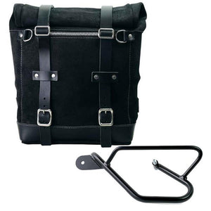 Unit Garage Waxed Suede Scram Pannier + Rack - Left