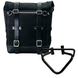 Unit Garage Waxed Suede Scram Pannier + Rack - Left