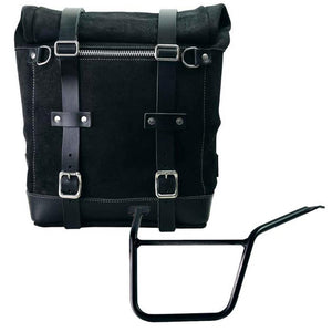 Unit Garage Waxed Suede Scram Pannier + Rack - Left