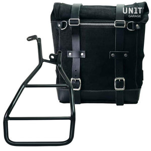 Unit Garage Waxed Suede Scram Pannier + Rack - Right