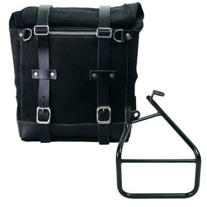 Unit Garage Waxed Suede Scram Pannier + Rack - Left