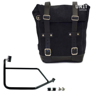 Unit Garage Waxed Suede Pannier + Rack - Right