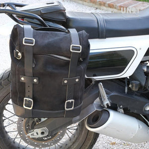 Unit Garage Waxed Suede Pannier + Rack - Right
