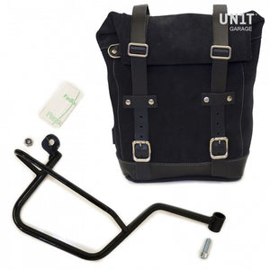 Unit Garage Waxed Suede Pannier + Rack - Right