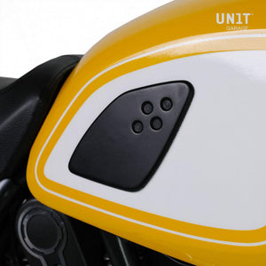 Unit Garage Rubber Tank Protector Knee Pads - Black