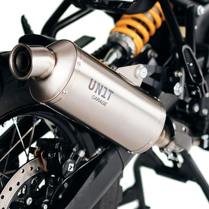 Unit Garage Royal Enfield 450 Series Silencer - Stainless Steel