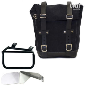 Unit Garage Waxed Suede Pannier + Rack - Right