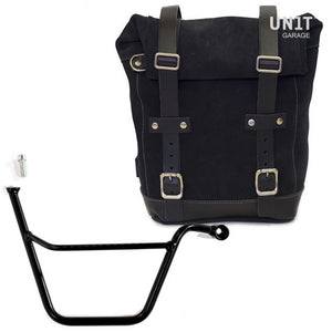 Unit Garage Waxed Suede Pannier + Rack - Right