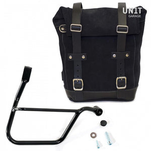 Unit Garage Waxed Suede Pannier + Rack - Right