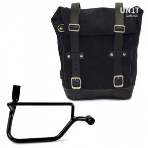 Unit Garage Waxed Suede Pannier + Rack - Right