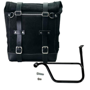 Unit Garage Waxed Suede Scram Pannier + Rack - Left