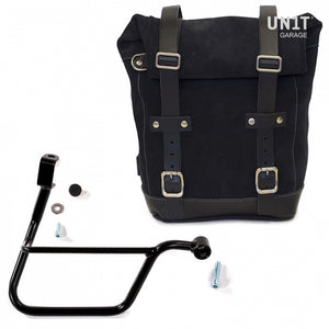 Unit Garage Waxed Suede Pannier + Rack - Right