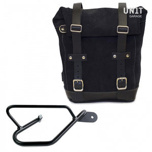 Unit Garage Waxed Suede Pannier + Rack - Right