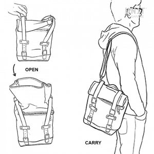 Unit Garage Waxed Suede Pannier + Rack - Right