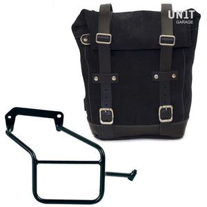 Unit Garage Waxed Suede Pannier + Rack - Right